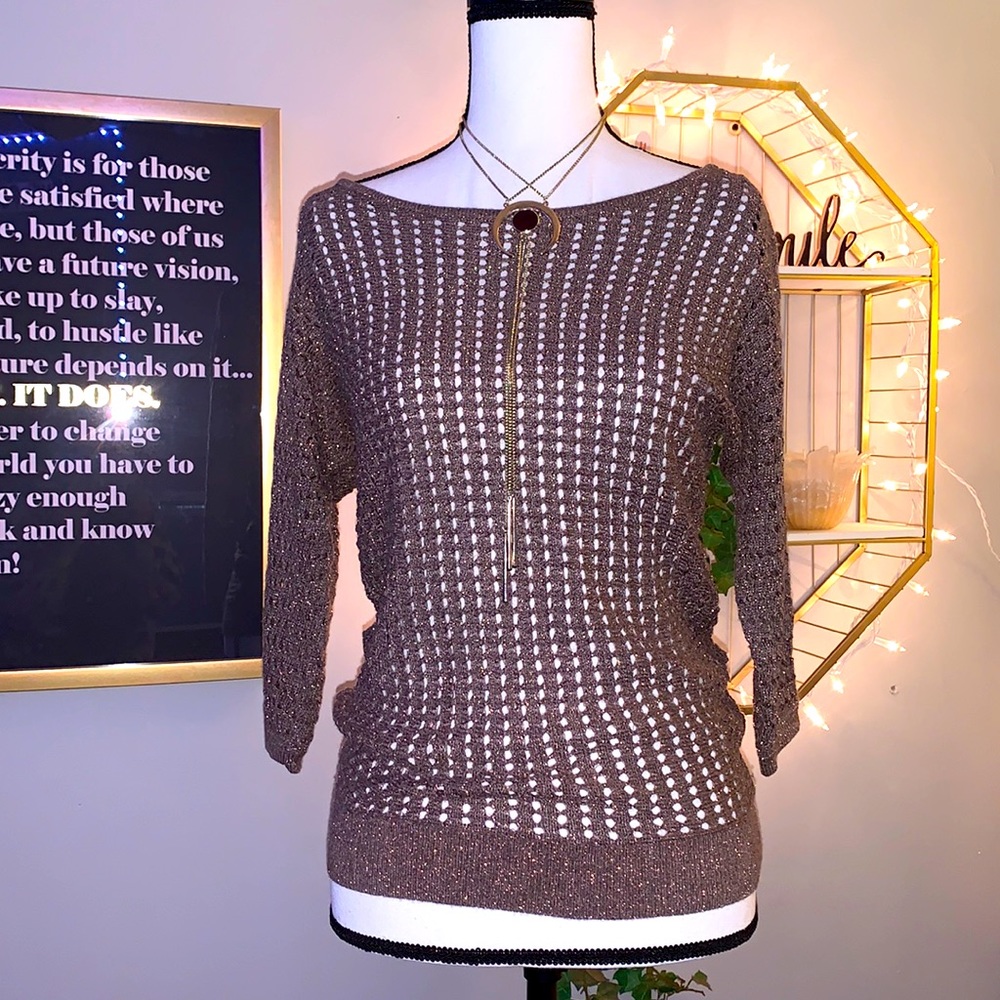 💛 EXPRESS | Sparkle Loose Knit Sweater